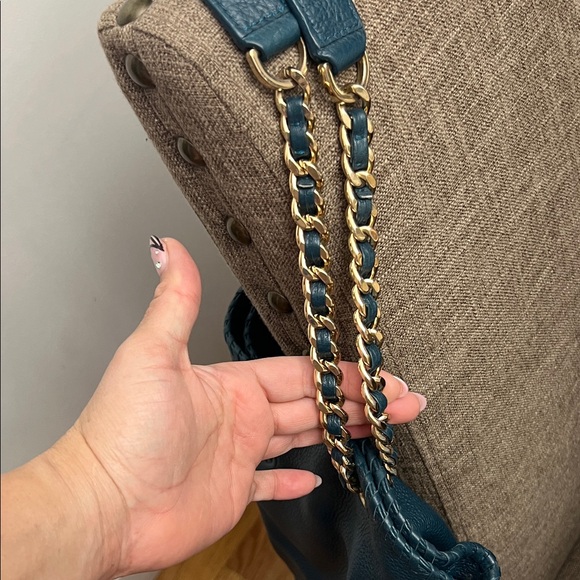 Tory Burch Teal Leather Shoulder Bag - Picture 2 of 3